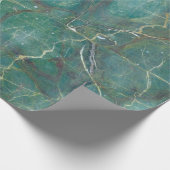 Papier Cadeau Malachite green marble texture, détail o structure (Coin)