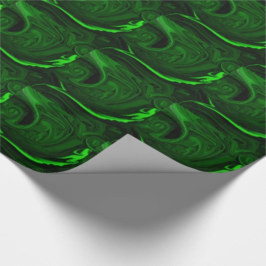 Papier Cadeau malachite vert texture (Coin)