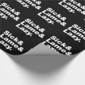 Papier Cadeau Malade & Lame & Lazy. (Coin)