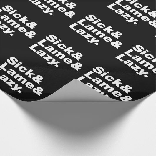 Papier Cadeau Malade & Lame & Lazy. (Coin)
