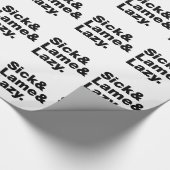 Papier Cadeau Malade & Lame & Lazy. (Coin)