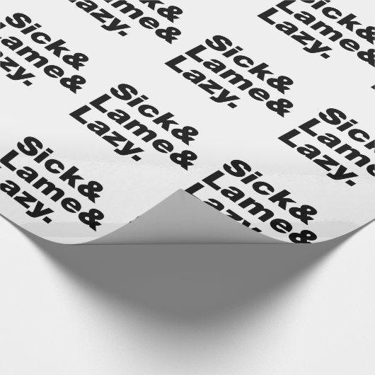 Papier Cadeau Malade & Lame & Lazy. (Coin)