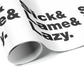 Papier Cadeau Malade & Lame & Lazy. (Coin rond)