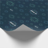 Papier Cadeau Maladie virale bleue et verte Motif (Coin)