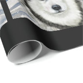 Papier Cadeau Malamute d'Alaska (Coin rond)