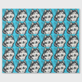 Papier Cadeau Malamute d'Alaska (Plat)