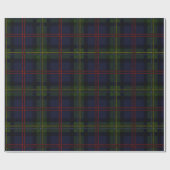 Papier Cadeau Malcolm vert violet rouge Tartan (Plat)