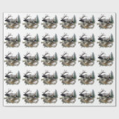 Papier Cadeau Mâle de trophée de taureau de monstre (Plat)