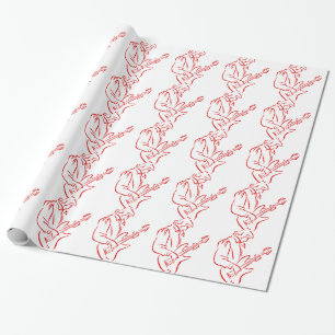 Papier Cadeau mâle red.png d'ensemble de bassiste