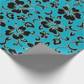 Papier Cadeau Malia Hibiscus Hawaii Pareau Imprimer (Coin)