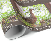 Papier Cadeau Mallard et Ducklings par Shirley Taylor (Coin rond)