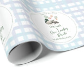 Papier Cadeau Mallard Lucky Duck 1st Birthday (Coin rond)