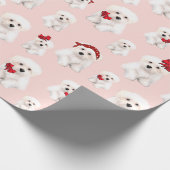 Papier Cadeau Maltais mignons, motif Bolonka (Coin)