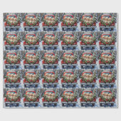 Papier Cadeau Maltese Christmas Red Truck Holiday (Plat)