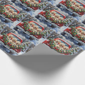 Papier Cadeau Maltese Christmas Red Truck Holiday (Coin)