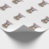 Papier Cadeau Mama Américaine Ours Patriote Patchwork Vector Des (Coin)