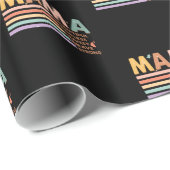 Papier Cadeau Mama Beau sans peur Lovely Brave Strong (Coin rond)