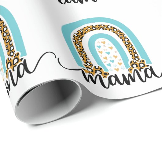 Papier Cadeau Mama Boho Rainbow (Coin rond)