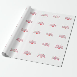 Papier Cadeau Mama est 2025 Fête des Mères Coquette arc