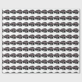 Papier Cadeau Mama Ours noir (Plat)