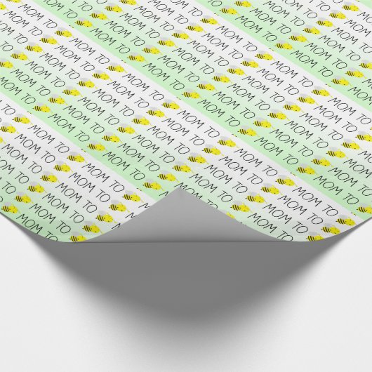Papier Cadeau Maman à être, belle Bumblebee vert/jaune (Coin)