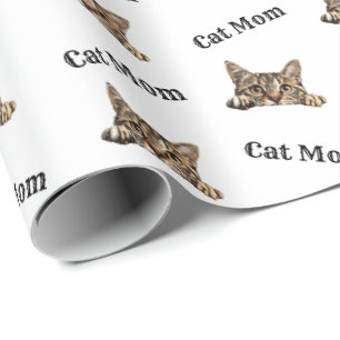 Papier Cadeau Maman Chat Qui Regarde California Spangled