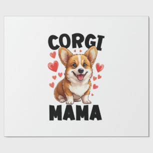 Papier Cadeau Maman Corgi - Maman Corgi Mignonne