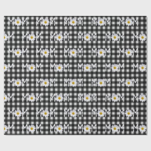 Papier Cadeau Maman Daisy Sur En vichy Papier Enveloppant (Plat)
