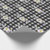 Papier Cadeau Maman Daisy Sur En vichy Papier Enveloppant (Coin)