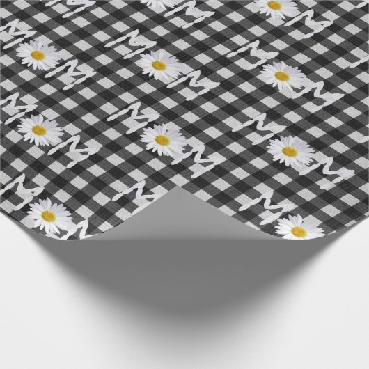 Papier Cadeau Maman Daisy Sur En vichy Papier Enveloppant (Coin)