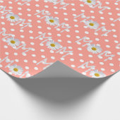 Papier Cadeau Maman Daisy Sur Papier Pois Enveloppé (Coin)