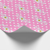 Papier Cadeau Maman Daisy Sur Papier Pois Enveloppé (Coin)
