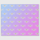 Papier Cadeau Maman Daisy Sur Papier Pois Enveloppé (Plat)
