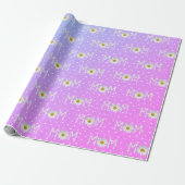 Papier Cadeau Maman Daisy Sur Papier Pois Enveloppé (Déroulé)