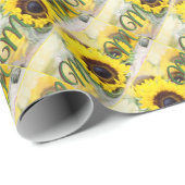 Papier Cadeau Maman de tournesol (Coin rond)