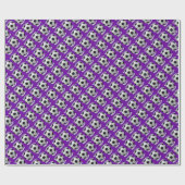 Papier Cadeau Maman du football sur le pourpre (Plat)