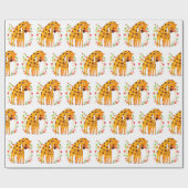 Papier Cadeau Maman et bébé Giraffe (Plat)
