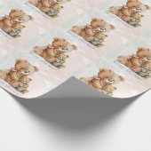 Papier Cadeau Maman et moi Teddy Bear Baby shower (Coin)