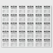 Papier Cadeau Maman Faits nutritionnels (Plat)