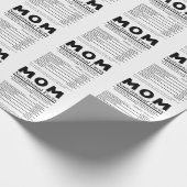 Papier Cadeau Maman Faits nutritionnels (Coin)