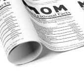 Papier Cadeau Maman Faits nutritionnels (Coin rond)
