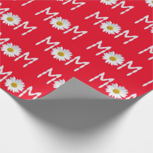 Papier Cadeau Maman Fleur Daisy et pétales