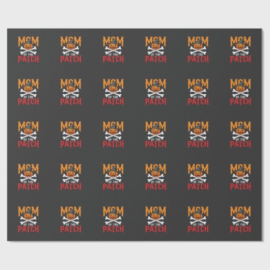 Papier Cadeau Maman Halloween de Patch Pumpkin Sorcière (Plat)