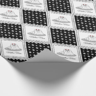 Papier Cadeau Maman maltaise - Mignonne Chien race Maman Chien M