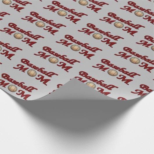 Papier Cadeau Maman mignonne de baseball (Coin)