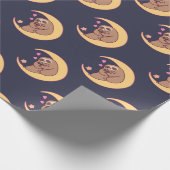 Papier Cadeau Maman Sloth et bébés de lune (Coin)