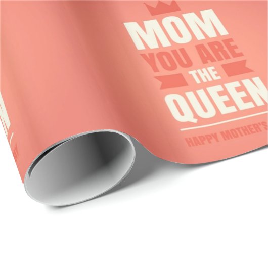 Papier Cadeau Maman Ta Reine (Coin rond)