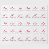 Papier Cadeau Maman Tu Es Mon Monde Bonne Fête Des Mères (Plat)