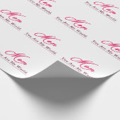 Papier Cadeau Maman Tu Es Mon Monde Bonne Fête Des Mères (Coin)