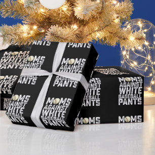 Papier Cadeau Mamans contre les pantalons de baseball blancs pou